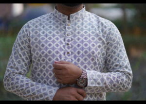 স্কিন প্রিন্ট পাঞ্জাবি ১০০% সুতি ফেব্রিক - Image 2