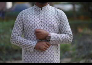স্কিন প্রিন্ট পাঞ্জাবি ১০০% সুতি ফেব্রিক - Image 3