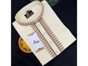কুমিল্লার খাদি কাপড় দিয়ে তৈরি স্পেশাল  এম্বোডারি খাদি পাঞ্জাবি